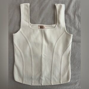 Cream corset-looking crop top